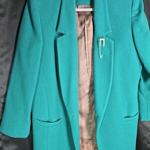 Elegant Teal Women's Coat